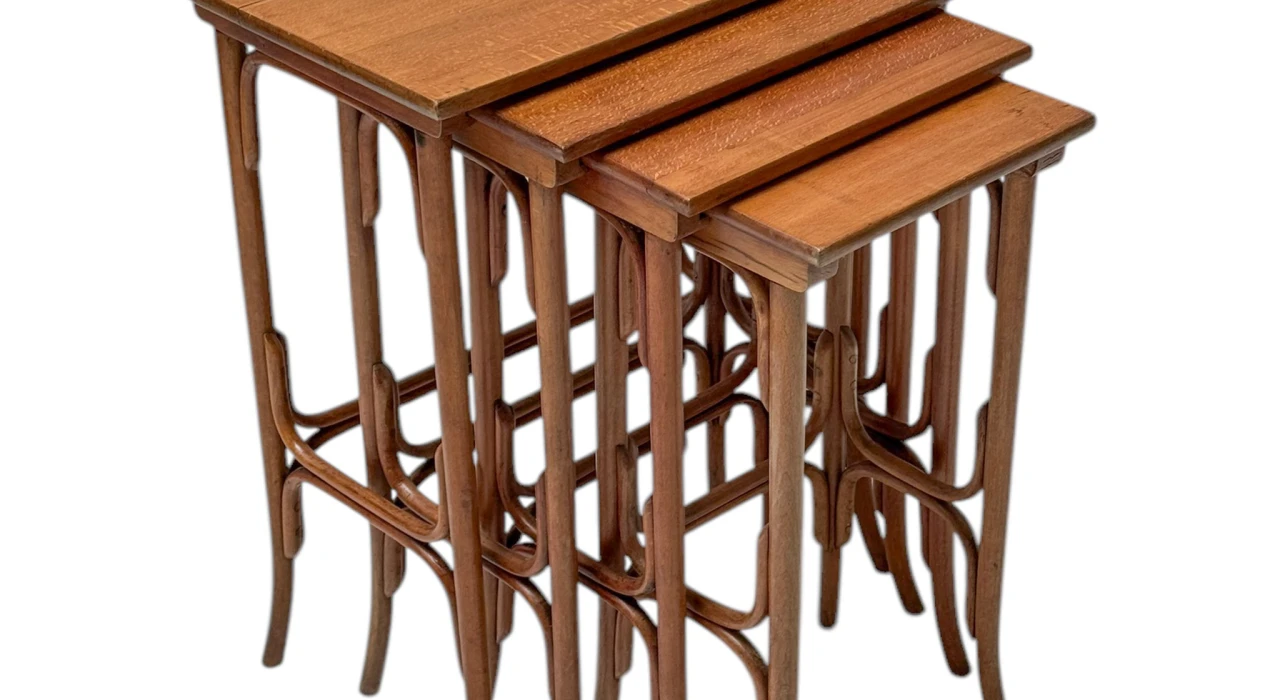 Vienna Secession Bentwood Nesting Tables by Michael Thonet for Thonet, 1900s